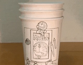 纸杯#给这位大神纸杯,还你可动的二次元美少女,更神奇的陆续有来