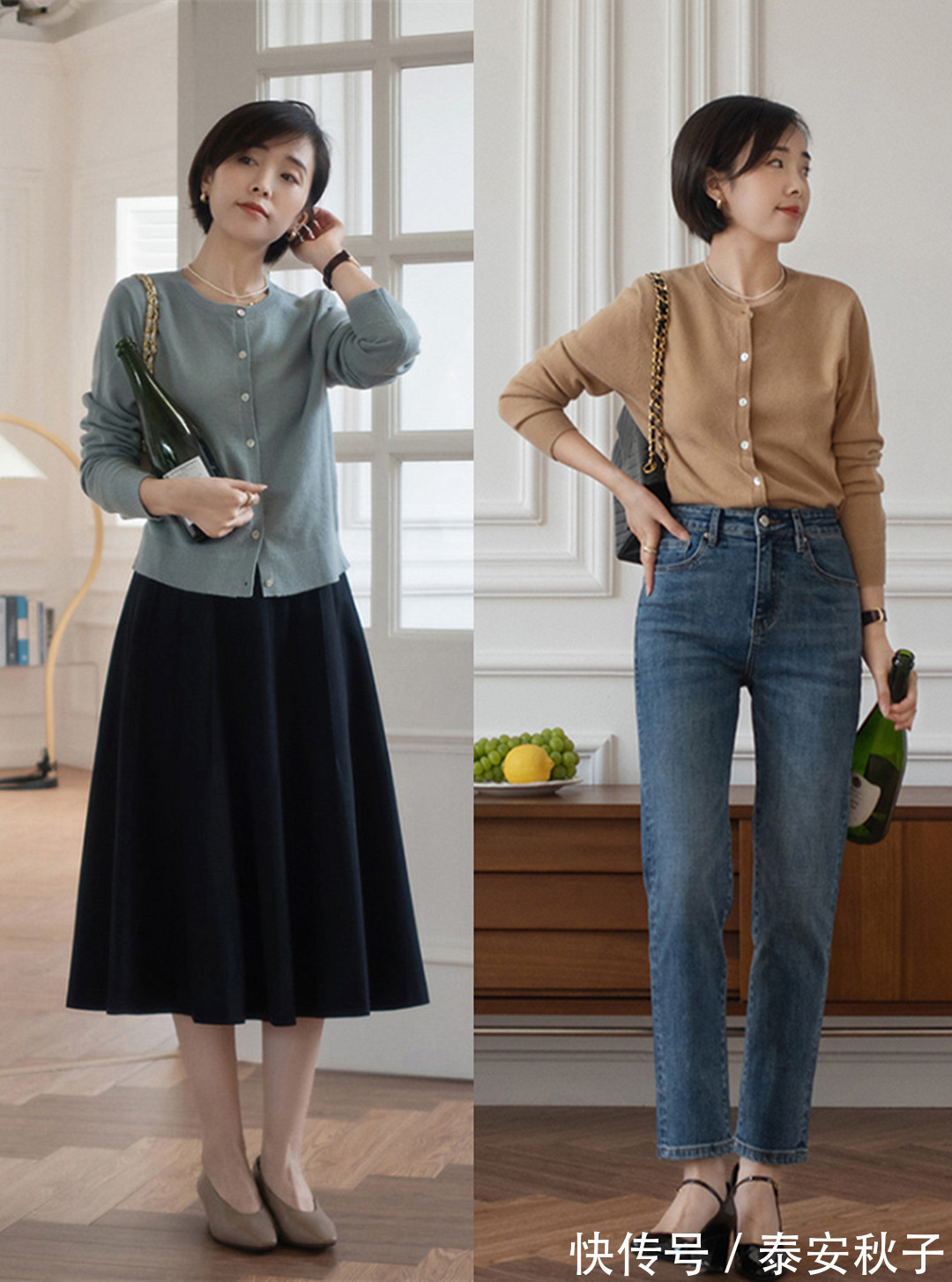 半身裙 被45岁“大姐”惊艳!她的简约“法式风”穿搭示范:很美、很高级!