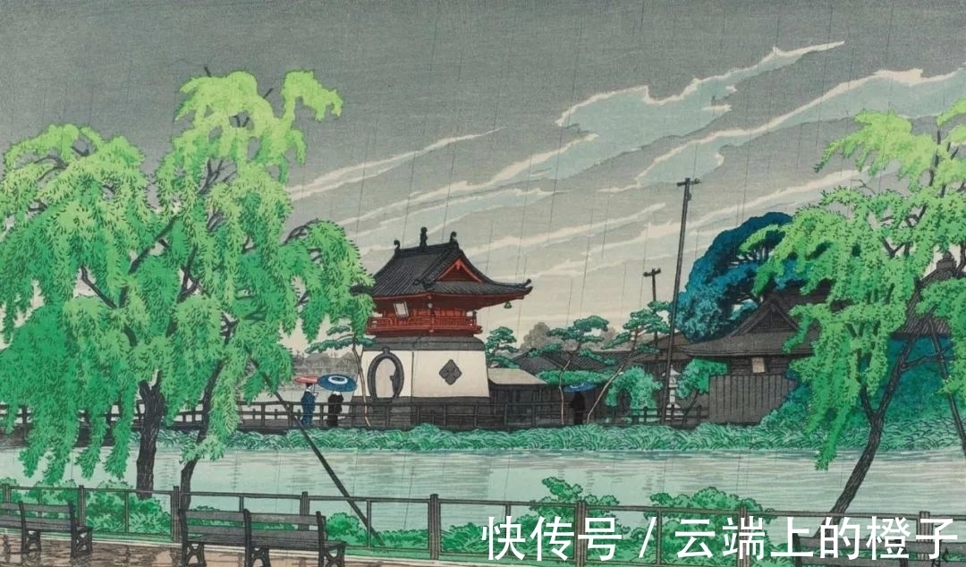 版画$被日本称为旅情诗人的版画家，画风可真唯美，风花雪月好似皆有灵