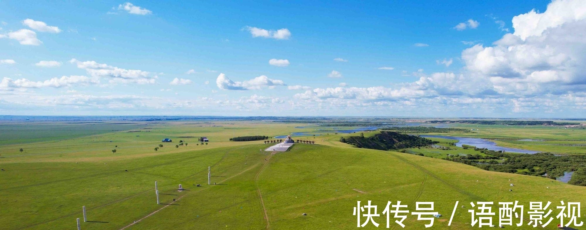 呼硕|内蒙古超值得去的宝藏草原，蓝天白云美不胜收，看一眼就终身难忘