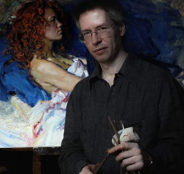 thomas$他的油画,既有潇洒带劲的笔触,又有性感细腻温和的柔美