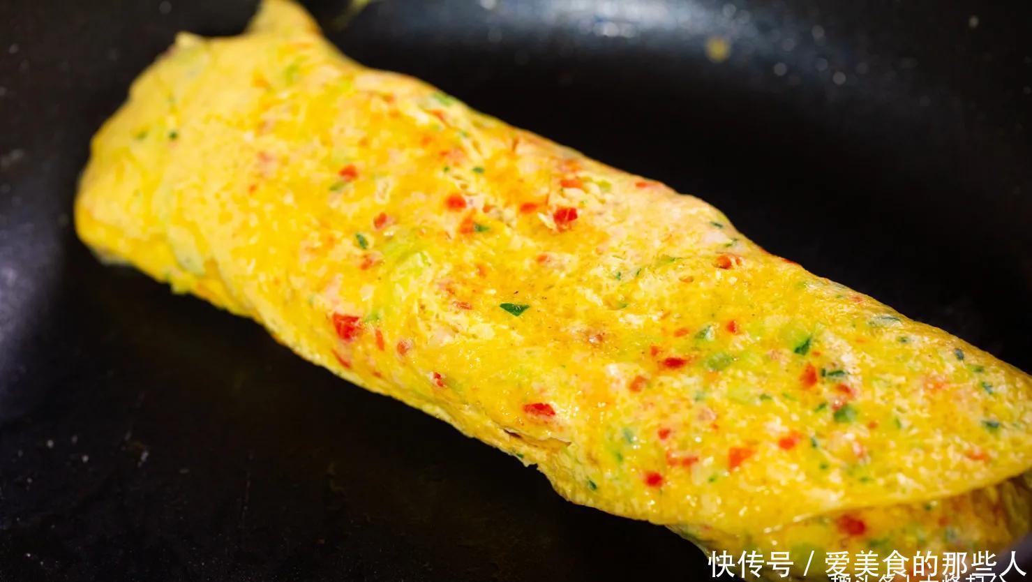 鲜蔬虾泥蛋卷，早餐一定要试试它！营养丰富，造型好看