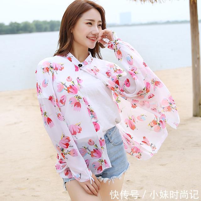 防晒|聪明女人,出门都会带个防晒的纱巾,比防晒衣方便多了