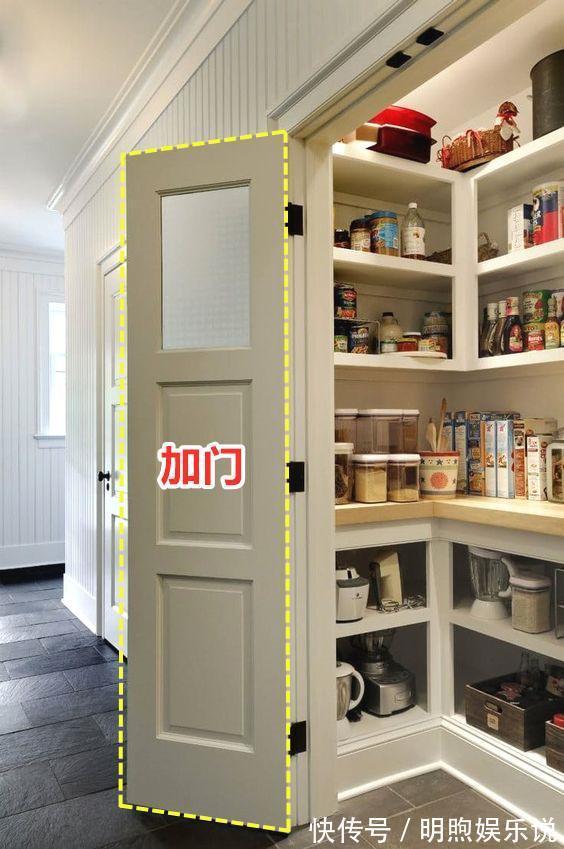 台面|日本厨房从不装吊柜,而是用1㎡步入式储藏室代替,归纳整齐省心