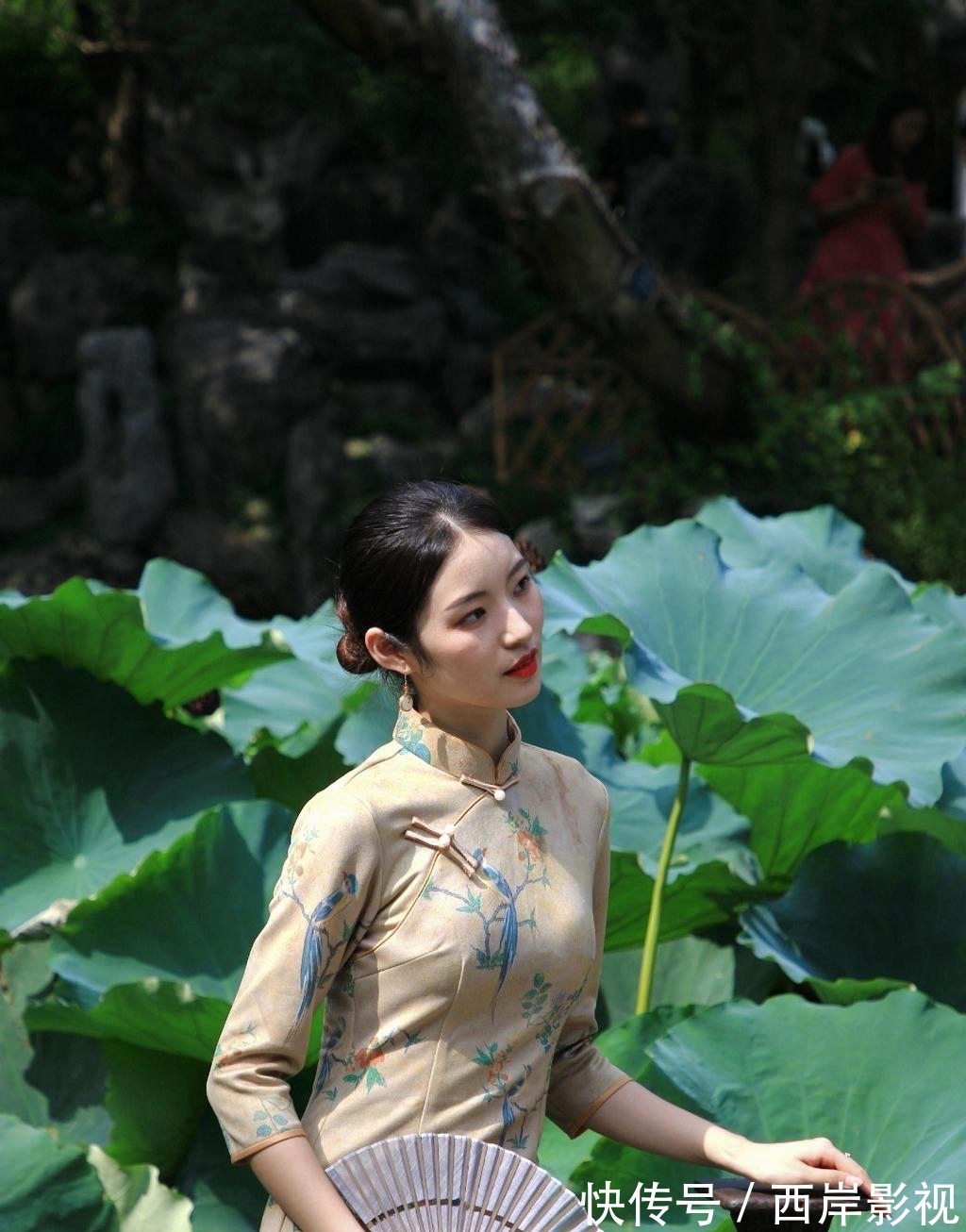 魅力|旗袍美女红唇雪肤优雅魅力