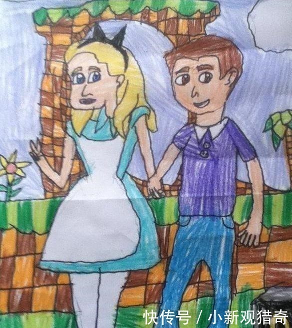 安娜公主|九岁男童笔下的迪士尼公主,艾莎和安娜被丑化,爱丽丝公主最相似