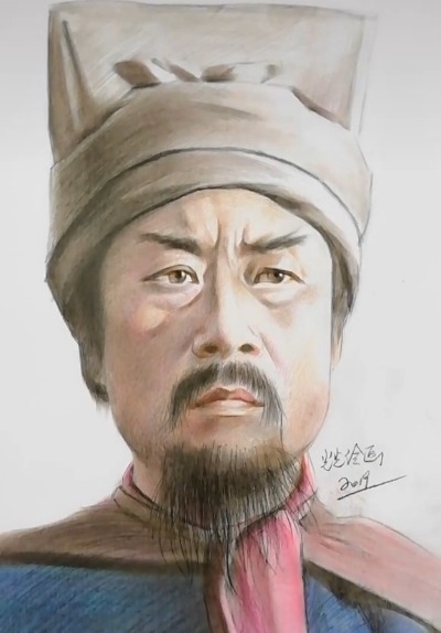 好汉|美术生绘画及时雨宋公明,梁山好汉何在?网友:就是这货,带着众好汉入的坑