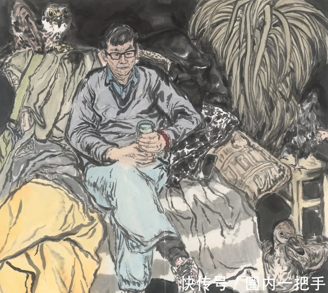 人物画#笔从对象来|王煜水墨人物画