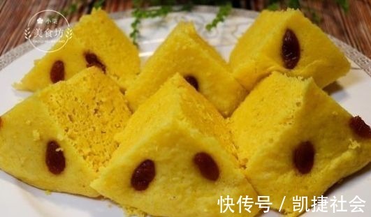 一碗玉米面，2个鸡蛋，教你粗粮细做，暄软香甜，比馒头简单好吃