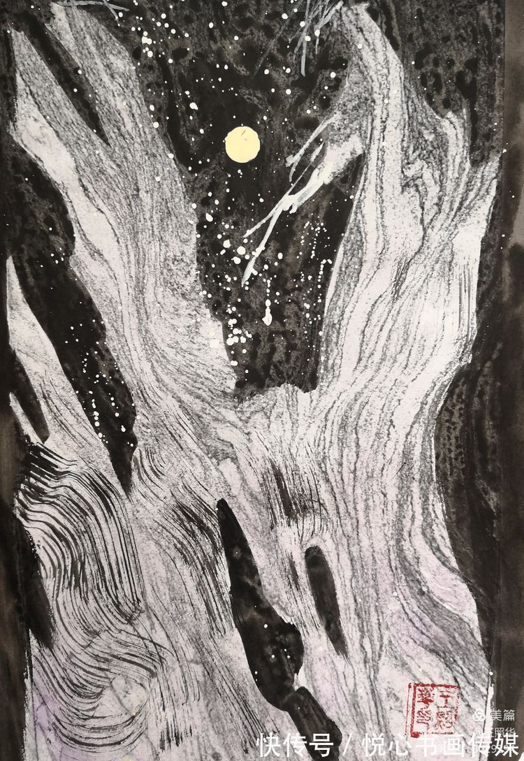 王照华@中国鹰王胡杨大师王照华鬼斧神工画胡杨《秘境》