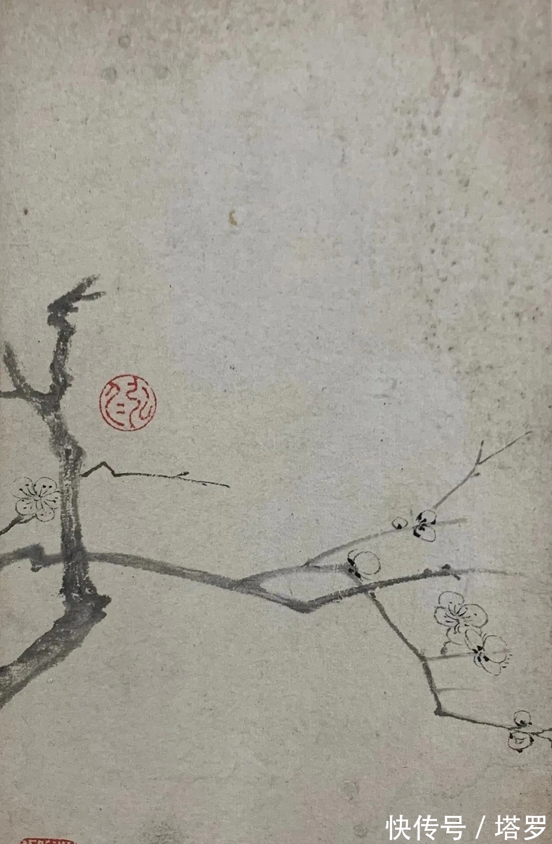 冰心!他的山水画面貌来源于铁骨冰心的梅花|渐江画梅