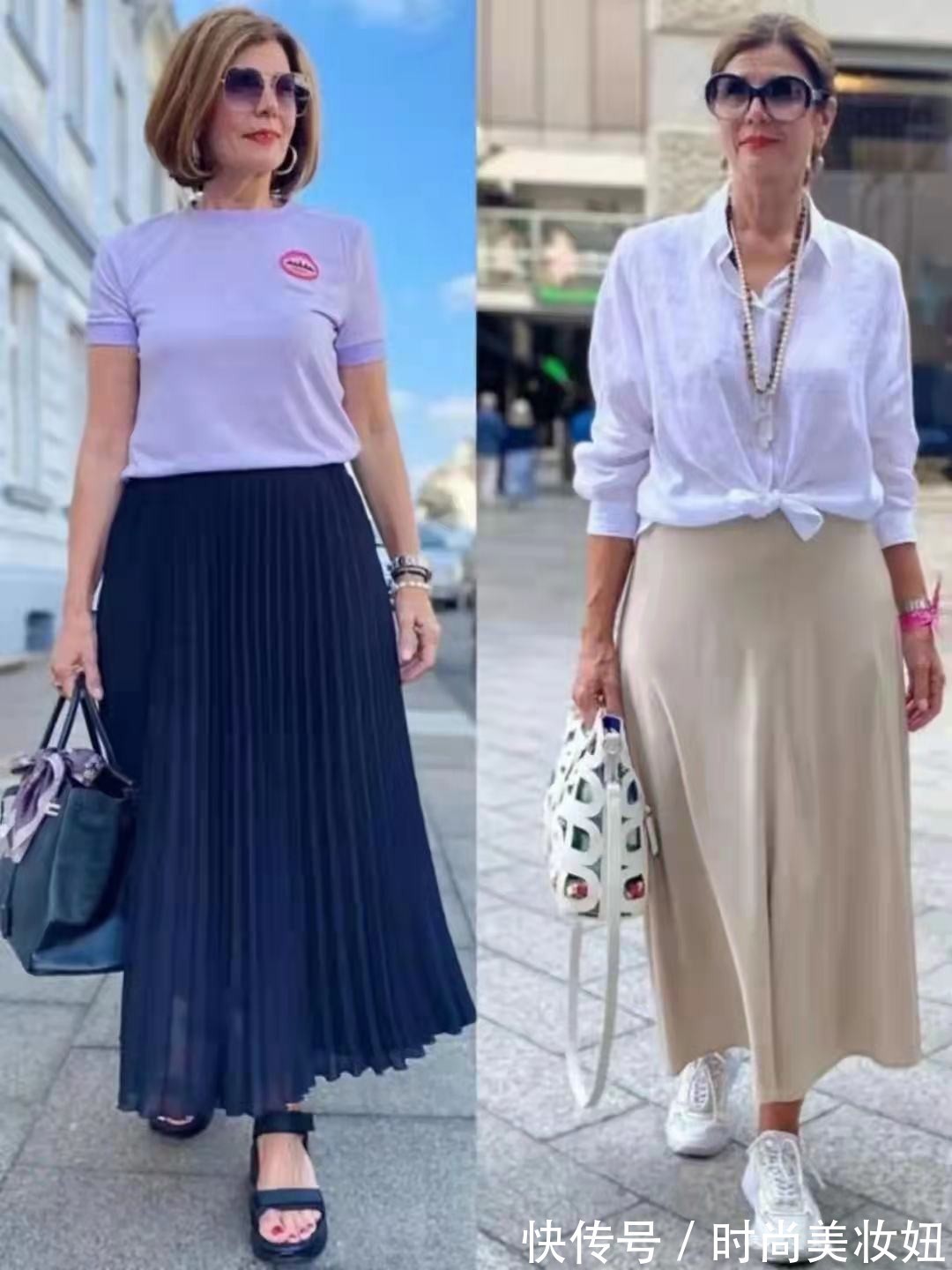 小清新|微胖奶奶就该这样穿,不浮夸不扮嫩,穿得体面又时髦,太美了