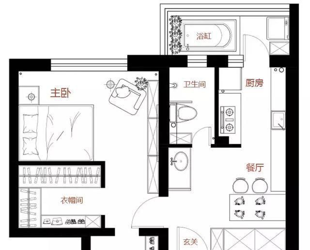 公寓|50平米轻奢公寓超漂亮，改造传统设计，舍弃客厅，整体利用率极高