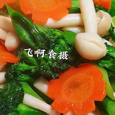  太太|#太太乐鲜鸡汁芝麻香油#出锅就秒光的麻油炒西兰苔海鲜菇