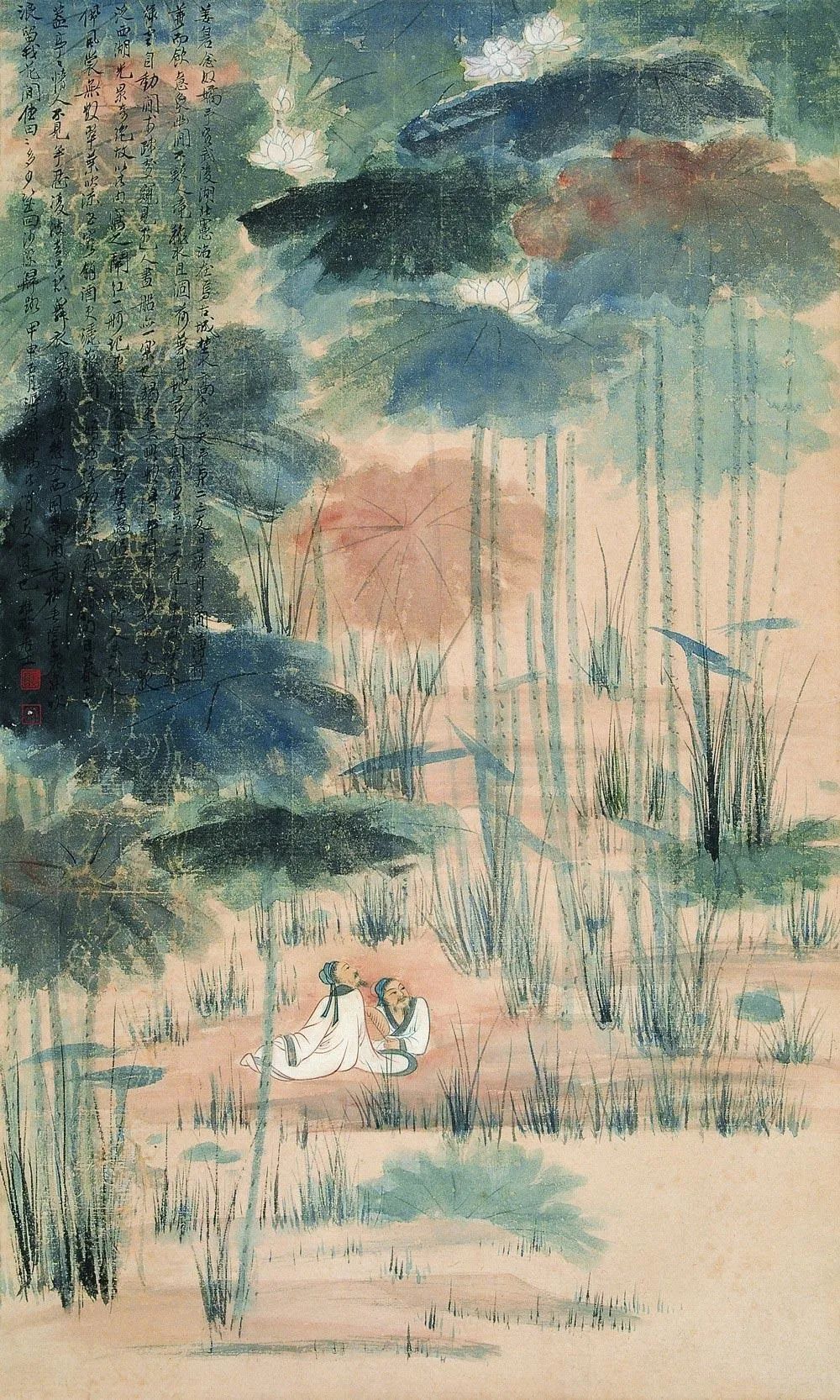 荷塘$谢稚柳的江南荷塘，美翻了