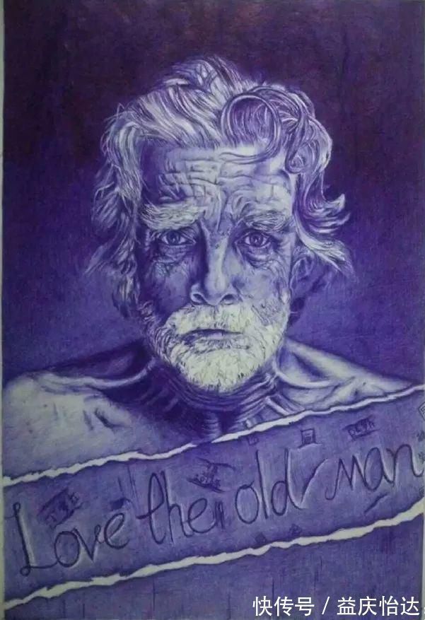 盼望!一位15岁的小姑娘,没有任何绘画基础,却画出了令人感动的圆珠笔作品!