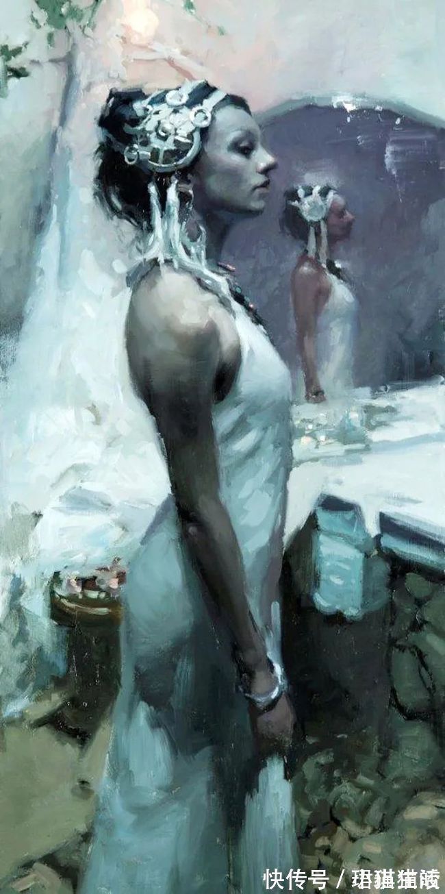 油画#艺术家杰里米·曼恩的油画,颜色既生动又大气!