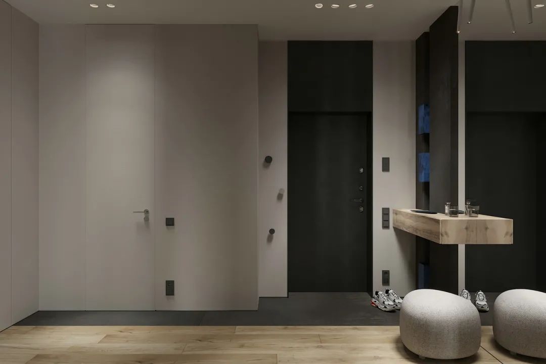 墙面|93㎡现代简约，简洁朴素+低调的灰色，营造舒适从容的氛围感