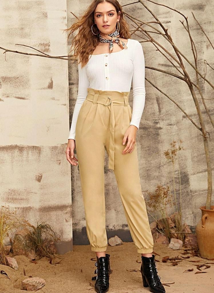  纸袋裤|别老穿阔腿裤了，今年秋冬这4条裤子最流行！