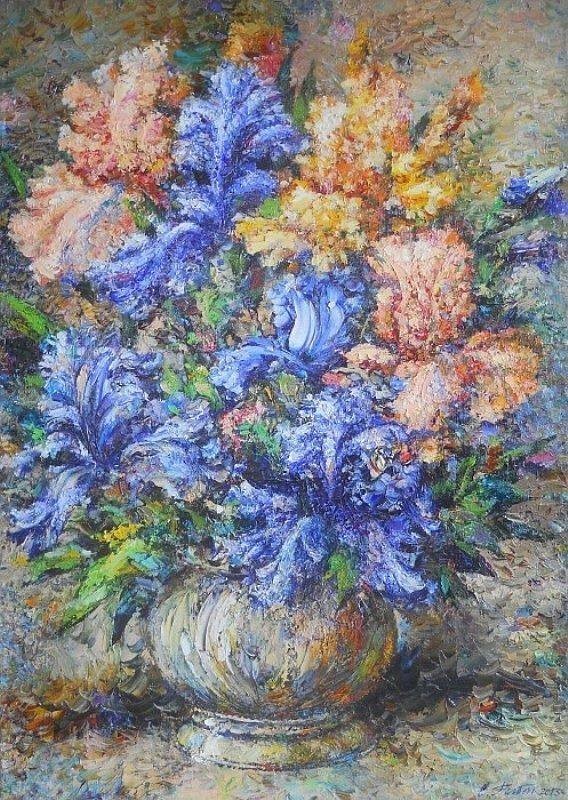 颜色#谢尔盖·雷巴克:世界的艺术家的颜色是明亮、富有表现力