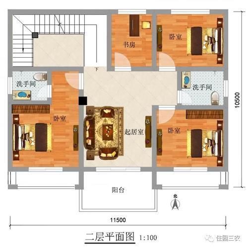 户型|两套相似的二层别墅,小的5室1厅,洋气宽敞,大的6室1厅,土气实用,你选哪套