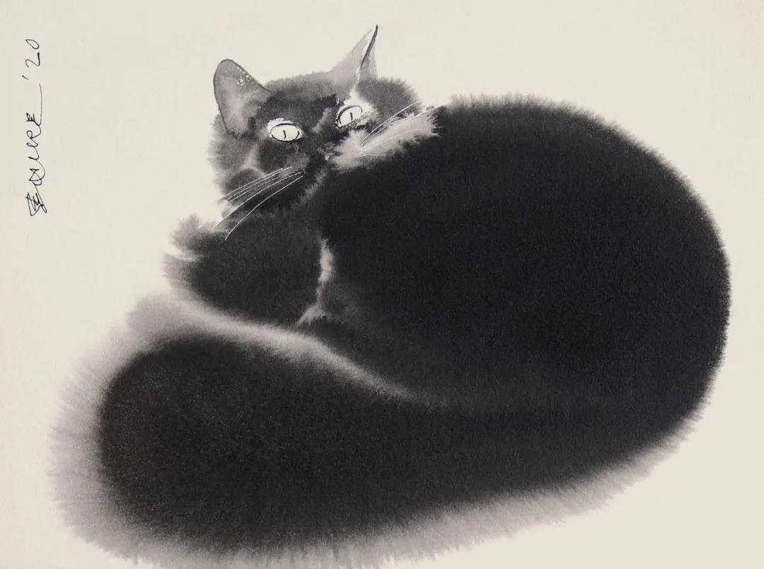 专画国画的老外,竟被10万人狂热追捧,看完作品立马佩服不已