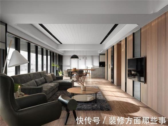 三居室|108平现代风三居室,黑白结合温暖棕色真是亮眼