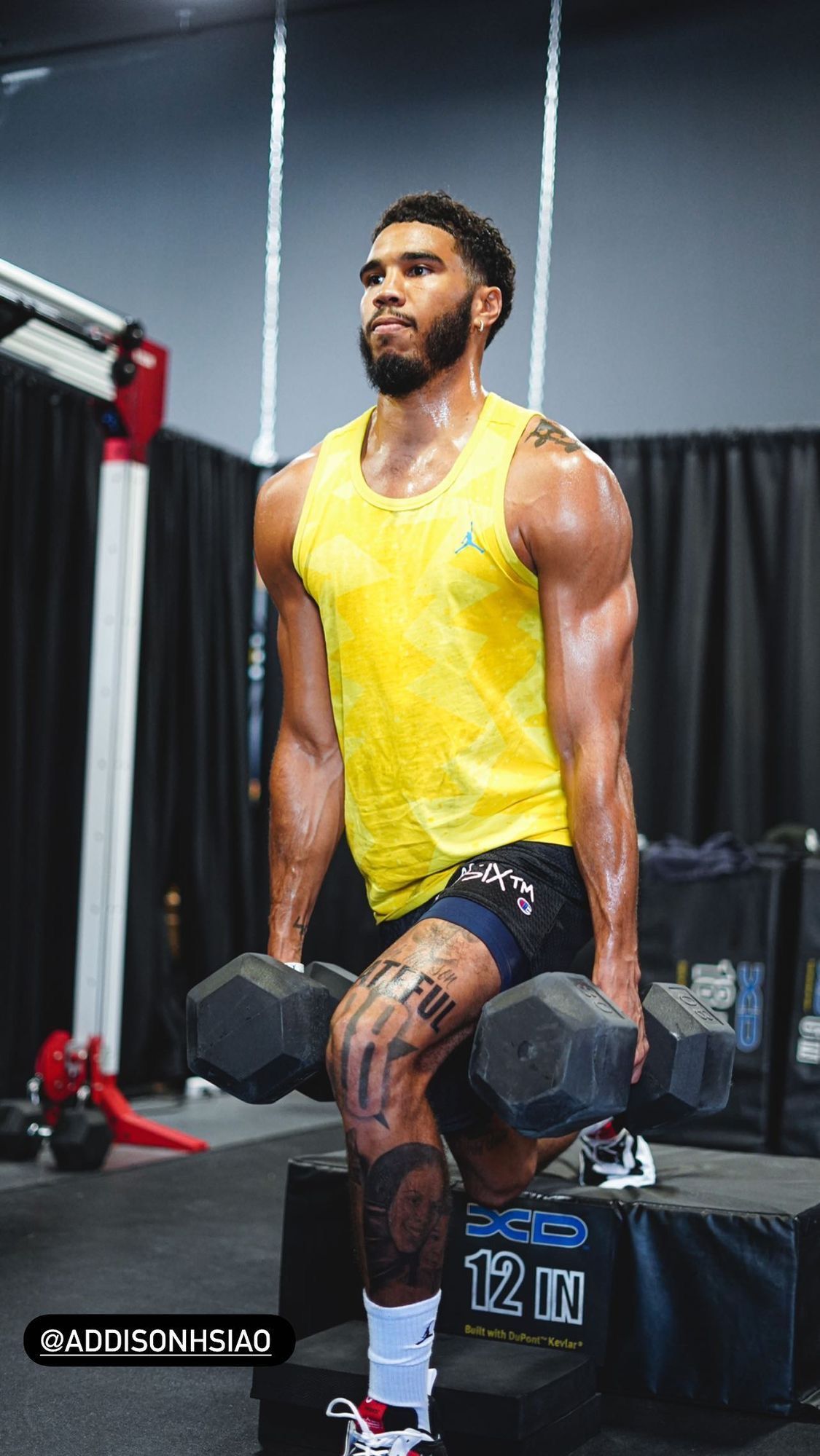 力量训练|彰显肌肉！塔特姆晒近期个人力量训练组图