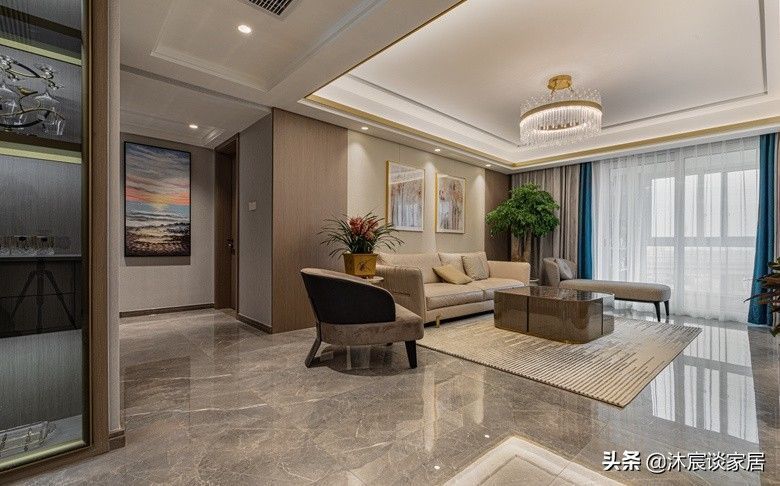 轻奢风|若再装修,我就选现代轻奢风,灰色瓷砖通铺在室内,真是高级大气