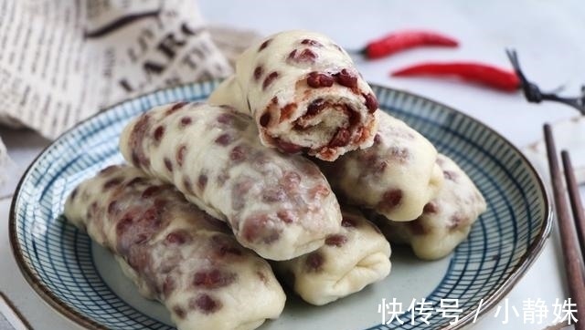 红豆卷|早餐比包子简单,比馒头好吃,两手一卷,出锅孩子一口气吃3个