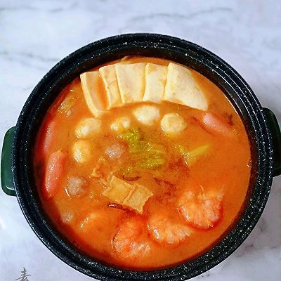 川味海虾丸子锅