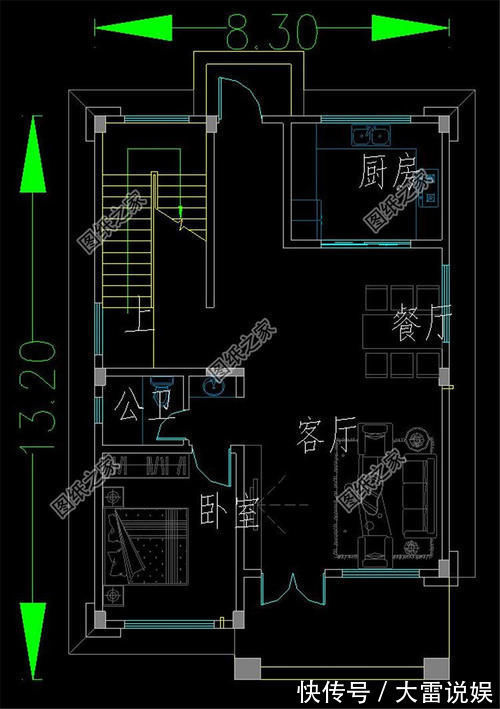 户型图|农村小户型自建房设计图,第3套进深8米,造价十万左右