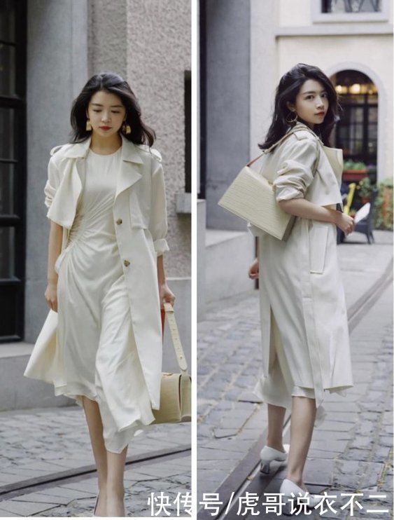 论初春季节风衣的搭配，还是三木最经典，“优雅感”信手拈来