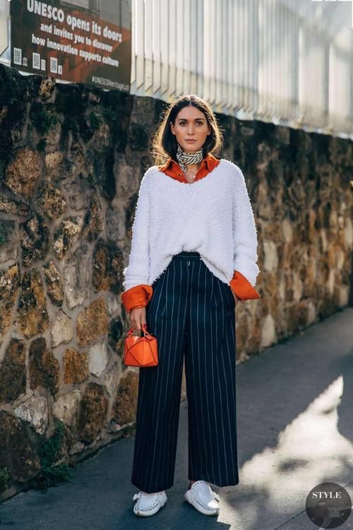 衬衫+毛衣，衬衫+高领=永不过时气质精！太美了！