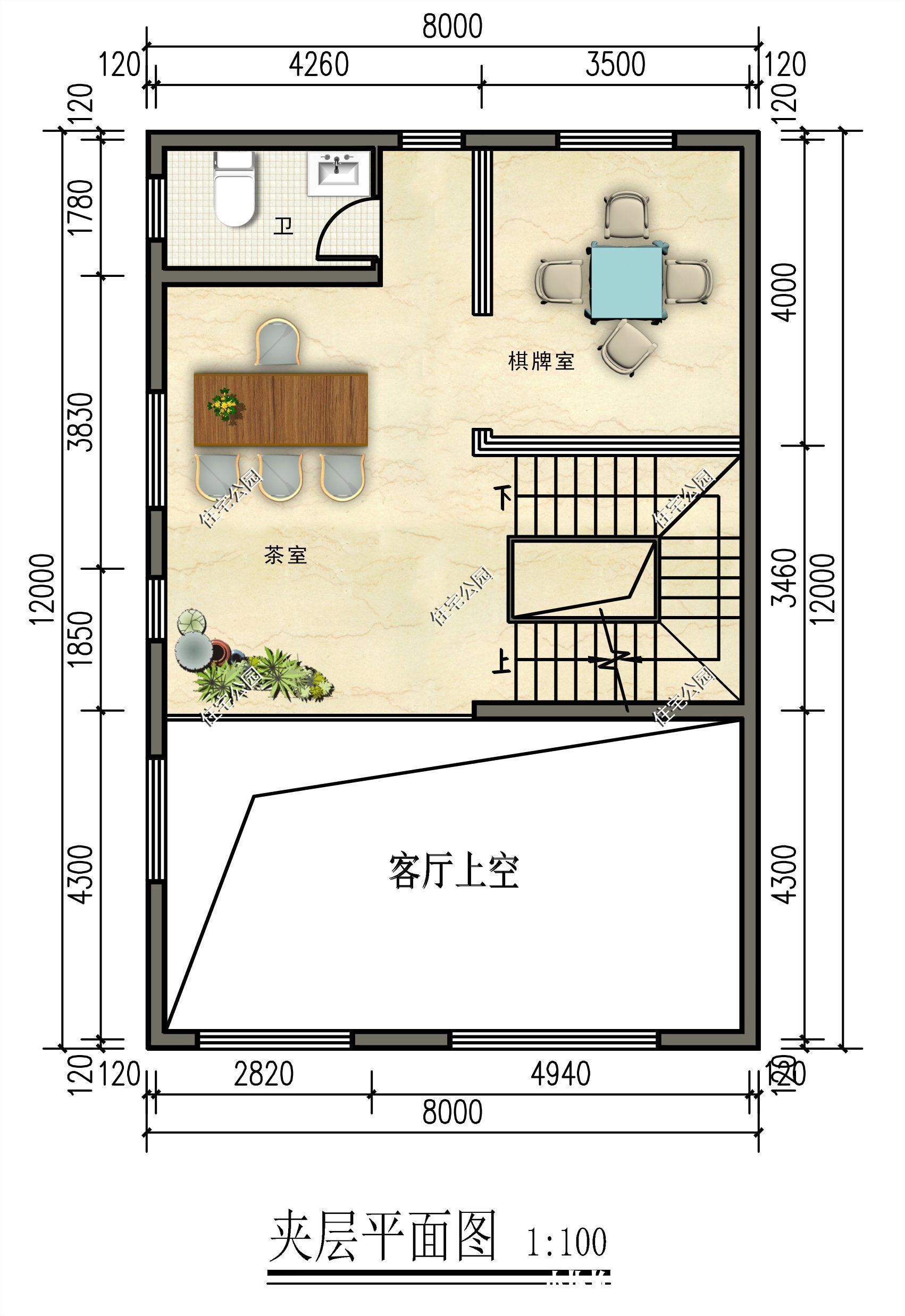 宅基地|有夹层还带阁楼，占地只要96平的三层农村别墅，村里人看了都想盖