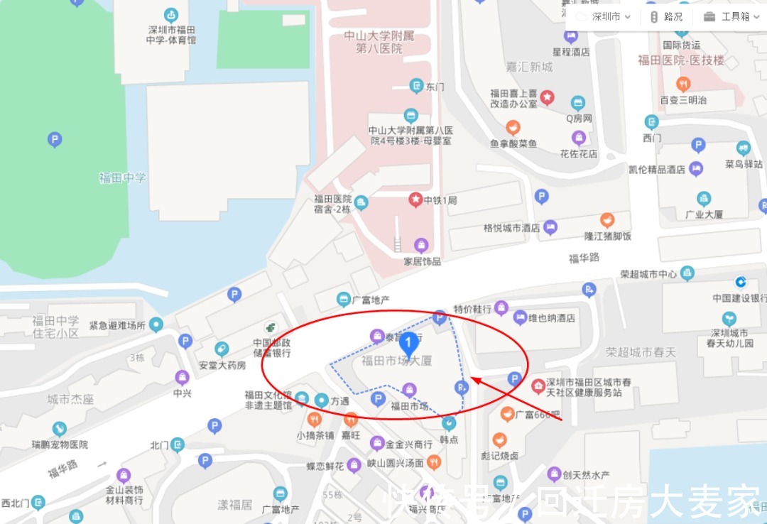 福田市场大厦|华丰泰操盘的福田市场大厦片区城市更新出草案了，福田CBD圈