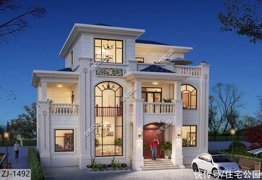 户型|15套挑空客厅户型,专为农村老百姓设计,2021年这样建房面子十足