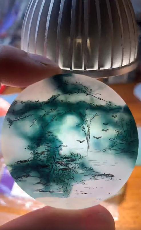 手镯&一块兰花呆板的手镯心,定制一幅天然水墨画,最终力挽狂澜!