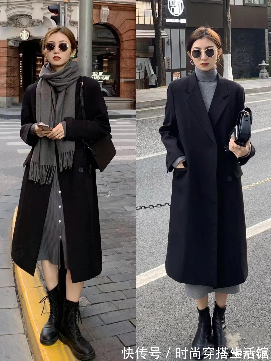 亮色 “黑色大衣”太沉闷?那是你不会搭!今年这样穿时髦又高级,真美