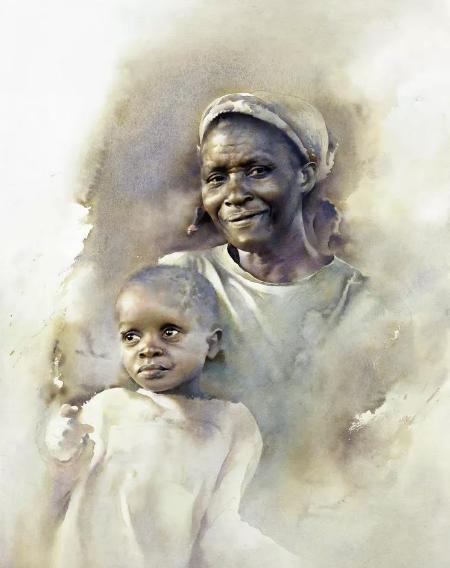 非洲#异域奇境、恍如隔世,艺术家迪兰·斯科特·皮尔斯的水彩画