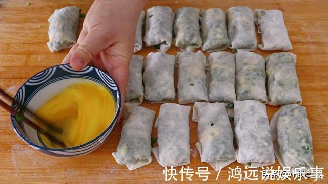 韭菜卷|10分钟懒人早餐,1把韭菜5个鸡蛋,不和面不揉面,薄皮大馅超解馋