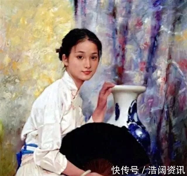 潘鸿海@著名演员周迅人体油画，少女时期所画，出名后能卖184万！