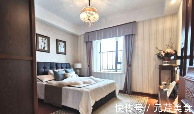 主卧室|132㎡轻奢三居室,南北通透双阳台,朋友说这套房子可以打99分