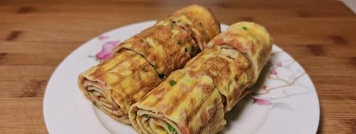 早餐|鸡蛋别只煮着吃,做营养好看的鸡蛋卷,一卷一切,从此早餐不用愁
