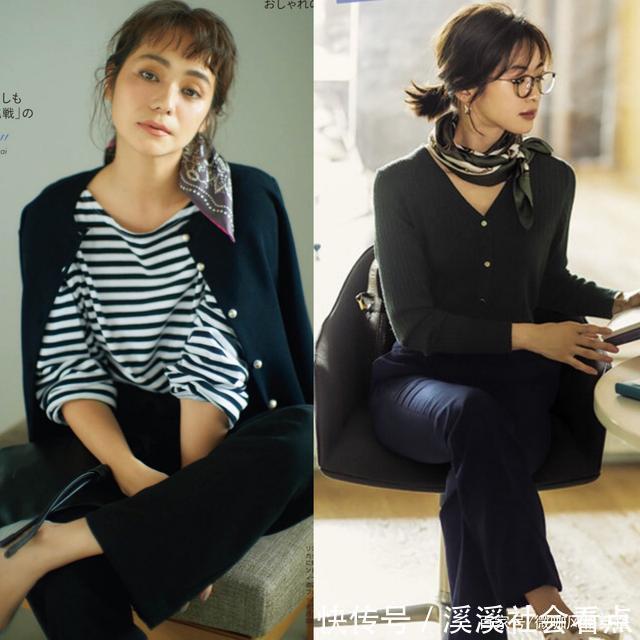 针织开衫在秋天的优雅穿法,一眼就爱上的温柔