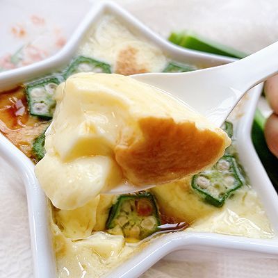 温水|秋葵蒸鸡蛋羹