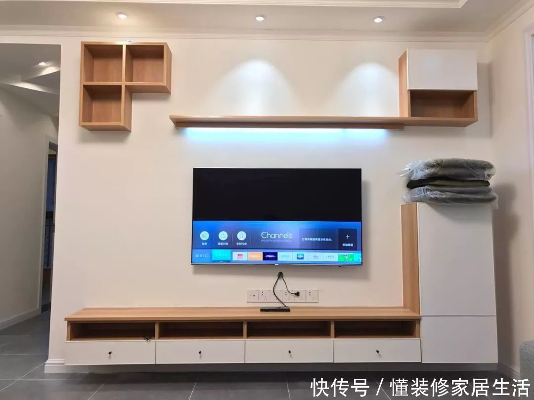 电视墙|简约大方的电视墙,这样布置挺漂亮