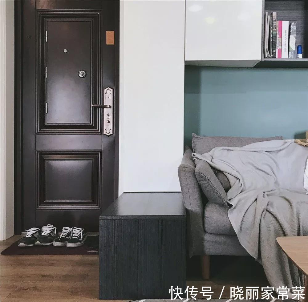 柜子|66平的轻奢风小户型二居室,简洁的基础上,客厅多了好些储物空间
