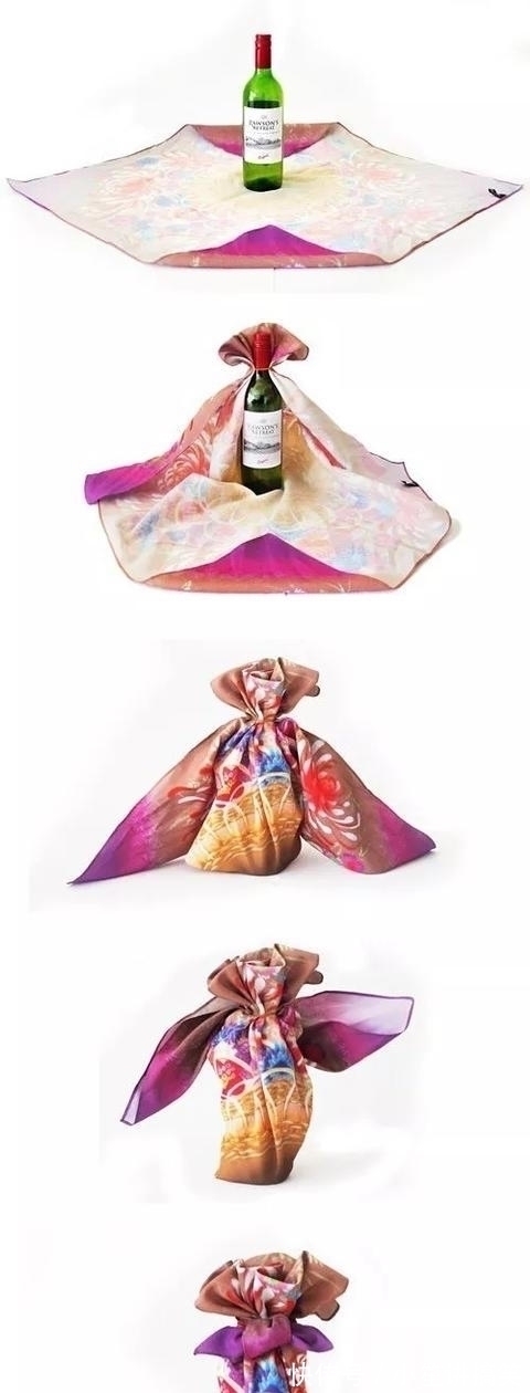 皮带子 一块布打两个结,变身大容量高颜值收纳包,几十种折法好强大