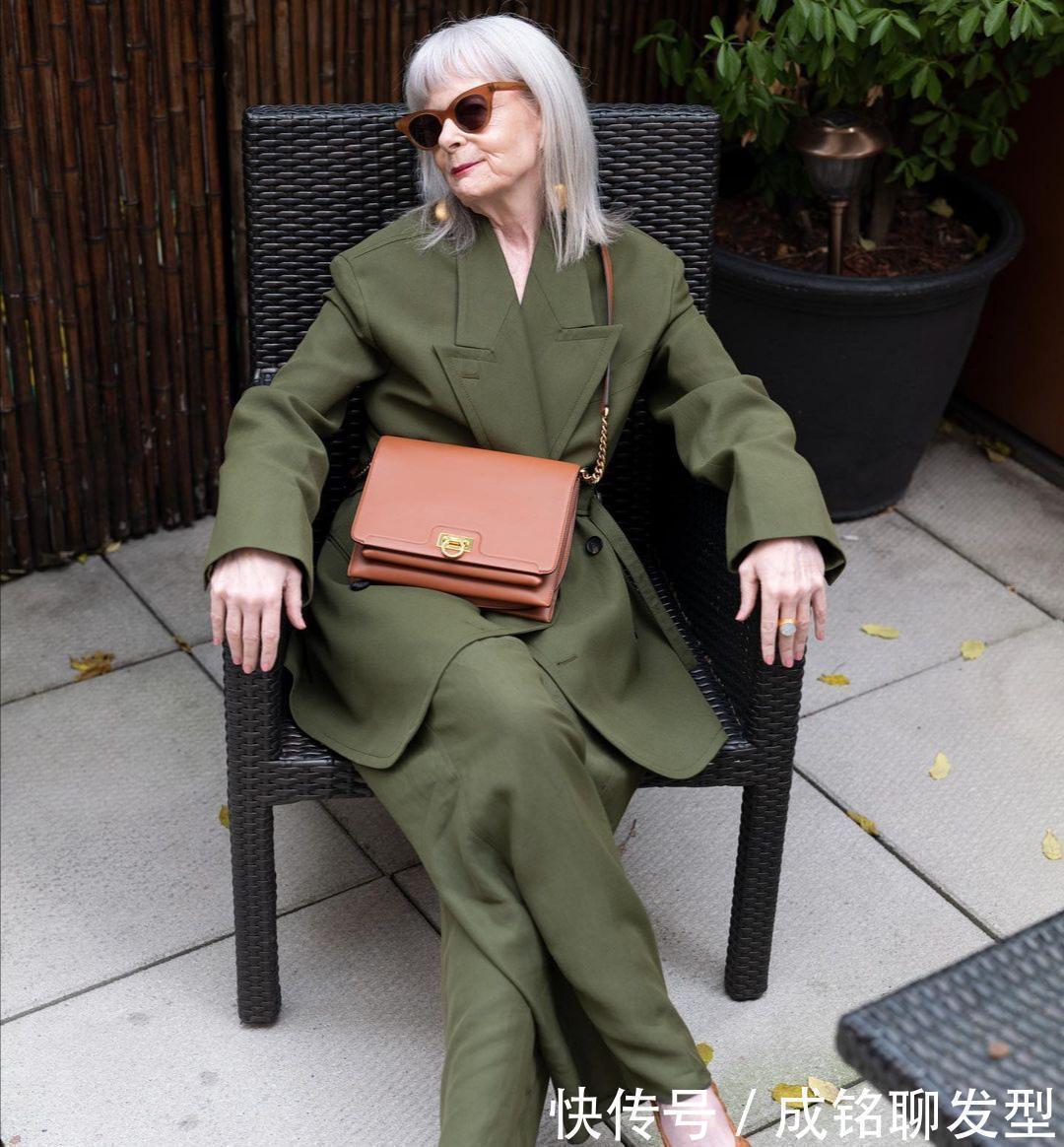 色彩|爱美是不分年龄,六旬奶奶也可以穿出潮范来,时尚感拿捏得妥妥滴
